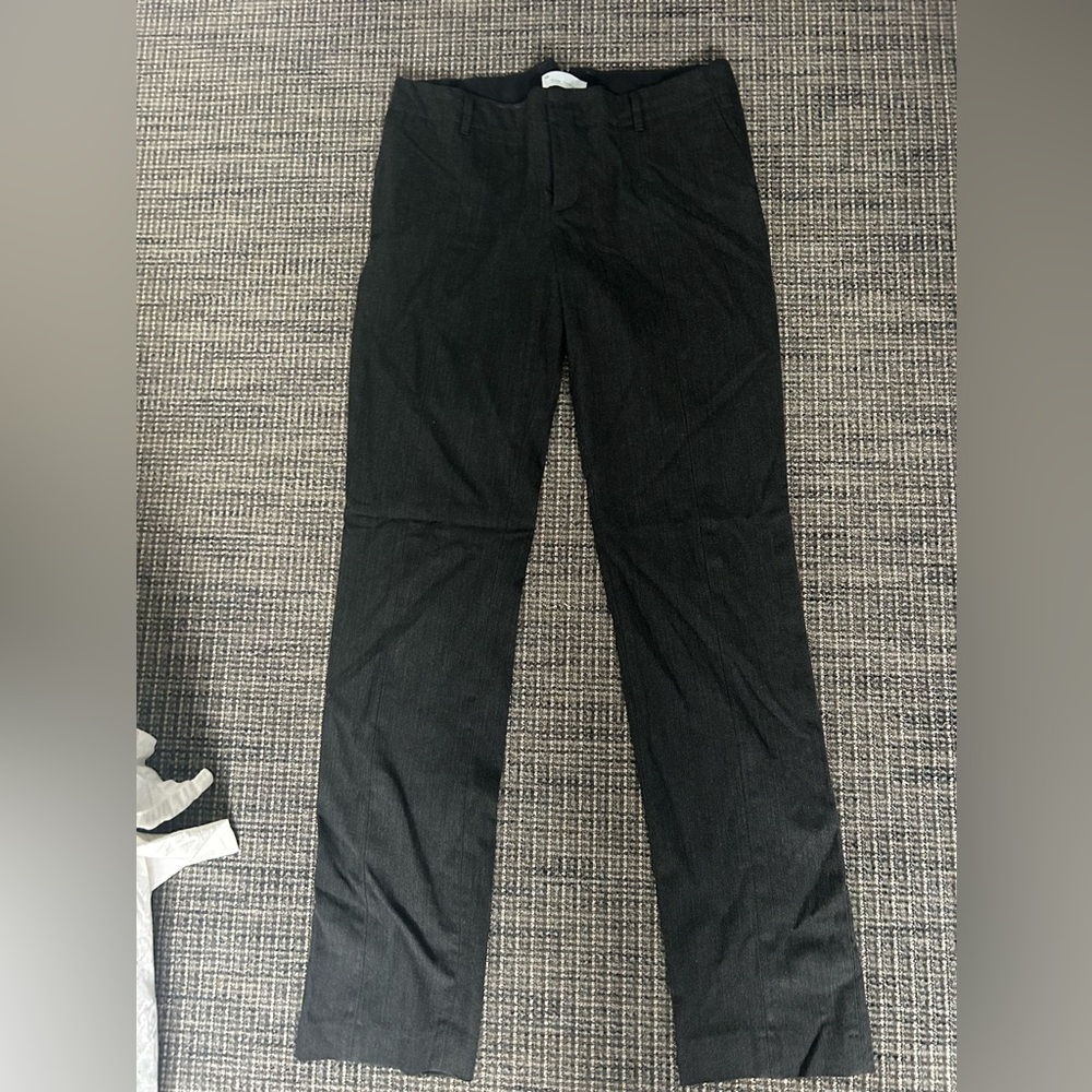 Gap true straight wool grey flannel pants.